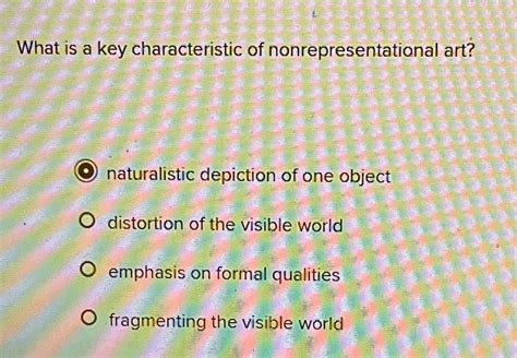 what is a key characteristic of nonrepresentational art? how does it reflect the subconscious mind?